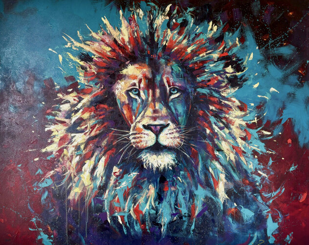 Ari 48x60 - Huge Lion Painting Original Painting by Daniel Ryan Ari 48x60 - Huge Lion Painting Original Painting by Daniel Ryan
