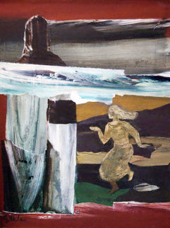 Untitled II Latvian Woman 1972 40x40 Original Painting - Dzemma Skulme Untitled II Latvian Woman 1972 40x40 Original Painting - Dzemma Skulme