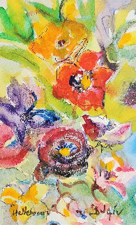 Helborus Flower Watercolor 2016 19x17 Watercolor - Duaiv Helborus Flower Watercolor 2016 19x17 Watercolor - Duaiv