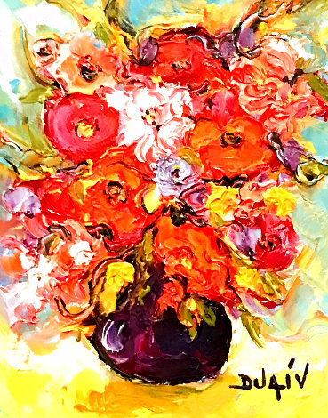 Fleurs Relief 2014 20x18 Original Painting -  Duaiv