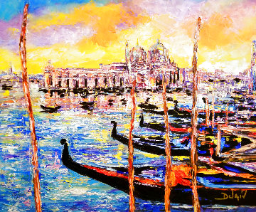 Venice Orange 2019 Embellished Limited Edition Print - Duaiv Venice Orange 2019 Embellished Limited Edition Print - Duaiv