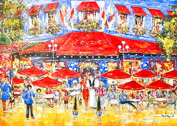 Fouquet’s By Night 2012 Embellished - Paris, France Limited Edition Print -  Duaiv