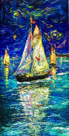 Sailing Night 2018 Embellished Limited Edition Print -  Duaiv