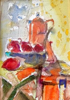 Pot Rouge Watercolor 2020 22x19 Watercolor -  Duaiv