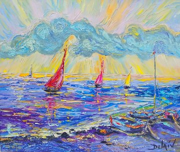 Sunset Offshore 2014 Embellished Limited Edition Print - Duaiv Sunset Offshore 2014 Embellished Limited Edition Print - Duaiv