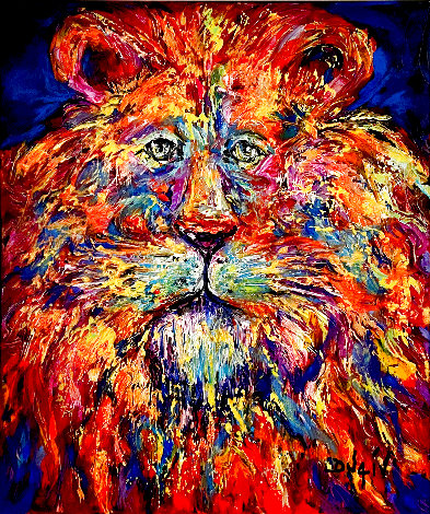 Le Roi Lion 2021 32x28 Original Painting -  Duaiv