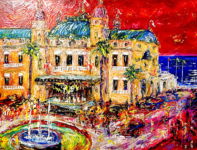Monaco Casino 2019 36x31 - Monte Carlo - Heavy Texture Original Painting by  Duaiv