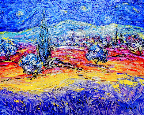 Multicolor Van Gogh 2014 Embellished Giclee Limited Edition Print -  Duaiv
