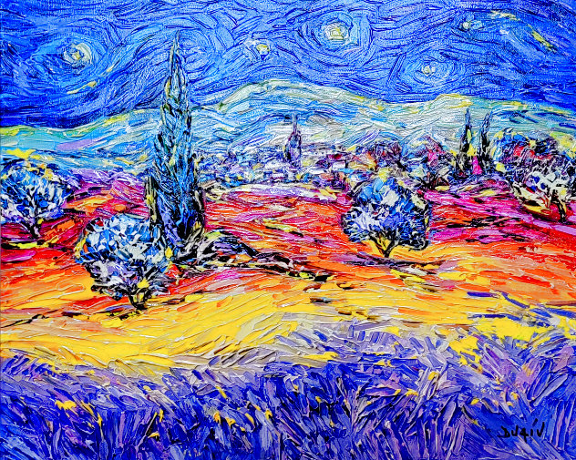 Multicolor Van Gogh 2014 Embellished Giclee Limited Edition Print by  Duaiv