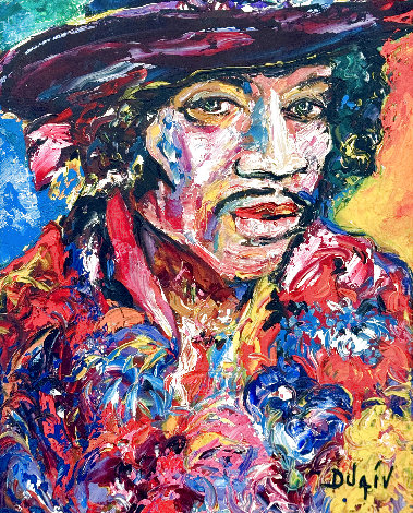 Jimi Hendrix Icon 2018 27x23 Original Painting -  Duaiv