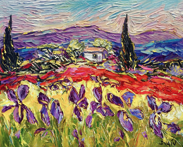 Paysage aux Iris 2014 Embellished Limited Edition Print by  Duaiv