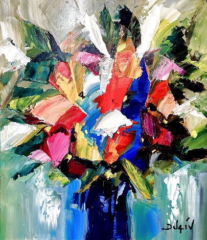 Aplat de Flowers 28x24 Original Painting -  Duaiv