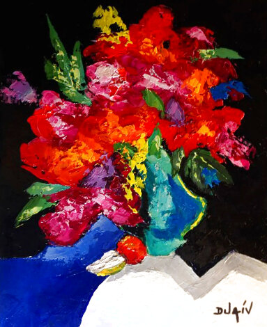 Modern Flowers 2014 Embellished Giclee Limited Edition Print -  Duaiv