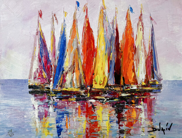 Venice Orange 2019 Limited Edition Embellished Giclee on Canvas by