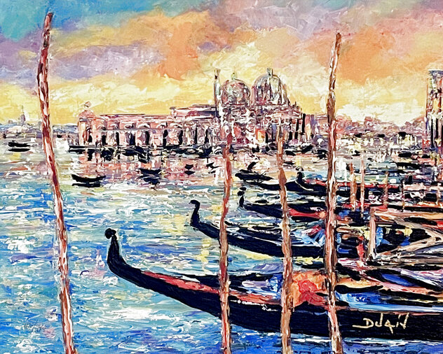 Venice Orange 2019 Embellished - Italy - Signed Twice Limited Edition Print by  Duaiv