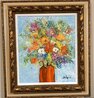 Vase en Rouge -  2020 - 31x28 - Signed Twice Original Painting by  Duaiv - 1
