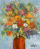 Vase en Rouge -  2020 - 31x28 - Signed Twice Original Painting by  Duaiv - 0
