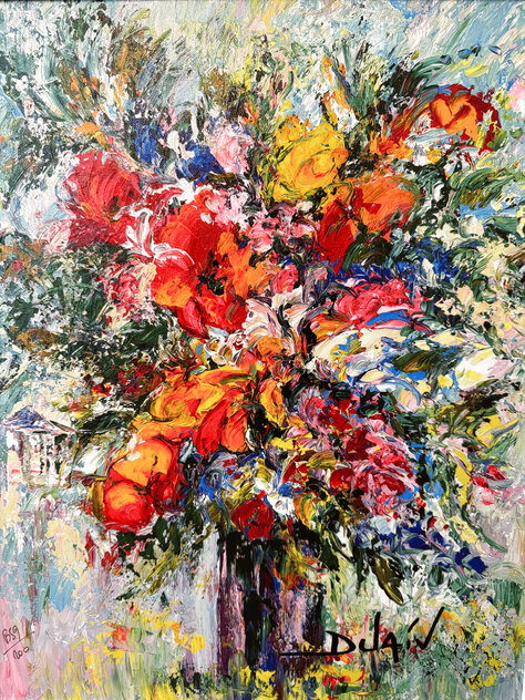 Flowers at Mar a Lago Framed Limited Edition Embellished Giclee on