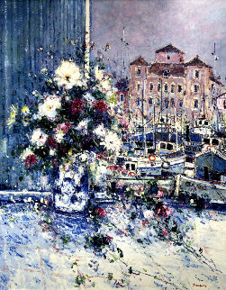 Les Fleurs De Pays Basque 1998 41x33 Original Painting - Jean Pierre DuBord Les Fleurs De Pays Basque 1998 41x33 Original Painting - Jean Pierre DuBord