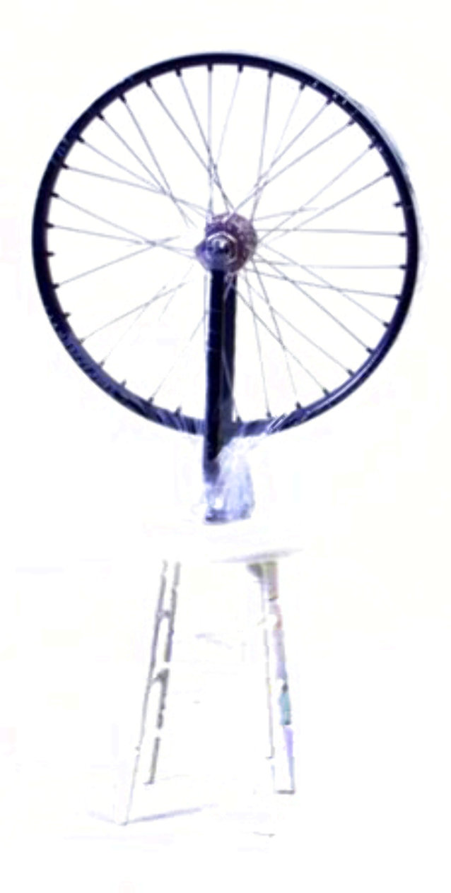 Marcel Duchamp, Bicycle Wheel Metal, Rubber, and Wood Sculpture 2002, 9