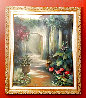 Untitled Garden Scene 1995 42x37 - Huge Original Painting by Vie Dunn-Harr - 1