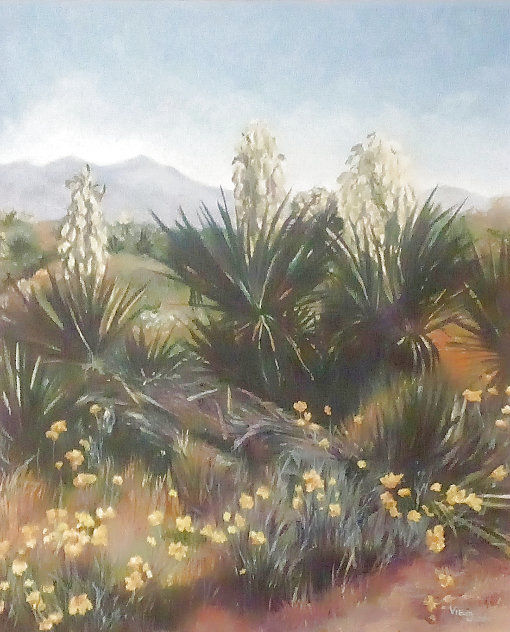 Yucca 1971 28x24 - Coachella Valley, California - Palm Springs Original Painting by Vie Dunn-Harr Yucca 1971 28x24 - Coachella Valley, California - Palm Springs Original Painting by Vie Dunn-Harr