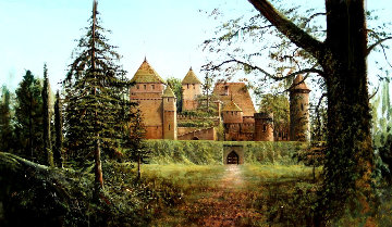 Untitled Castle 35x57 Original Painting - Syd Dutton Untitled Castle 35x57 Original Painting - Syd Dutton