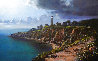 Untitled (Lighthouse) 1975 33x50 Huge Original Painting by Syd Dutton - 0
