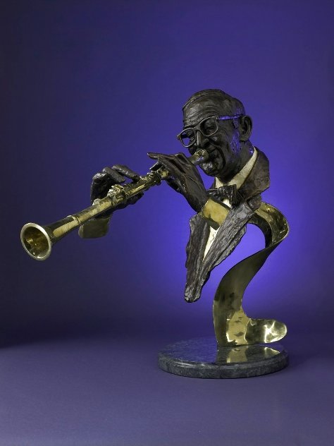 Benny Goodman Bronze Sculpture 1992 27 in Sculpture by Ed Dwight