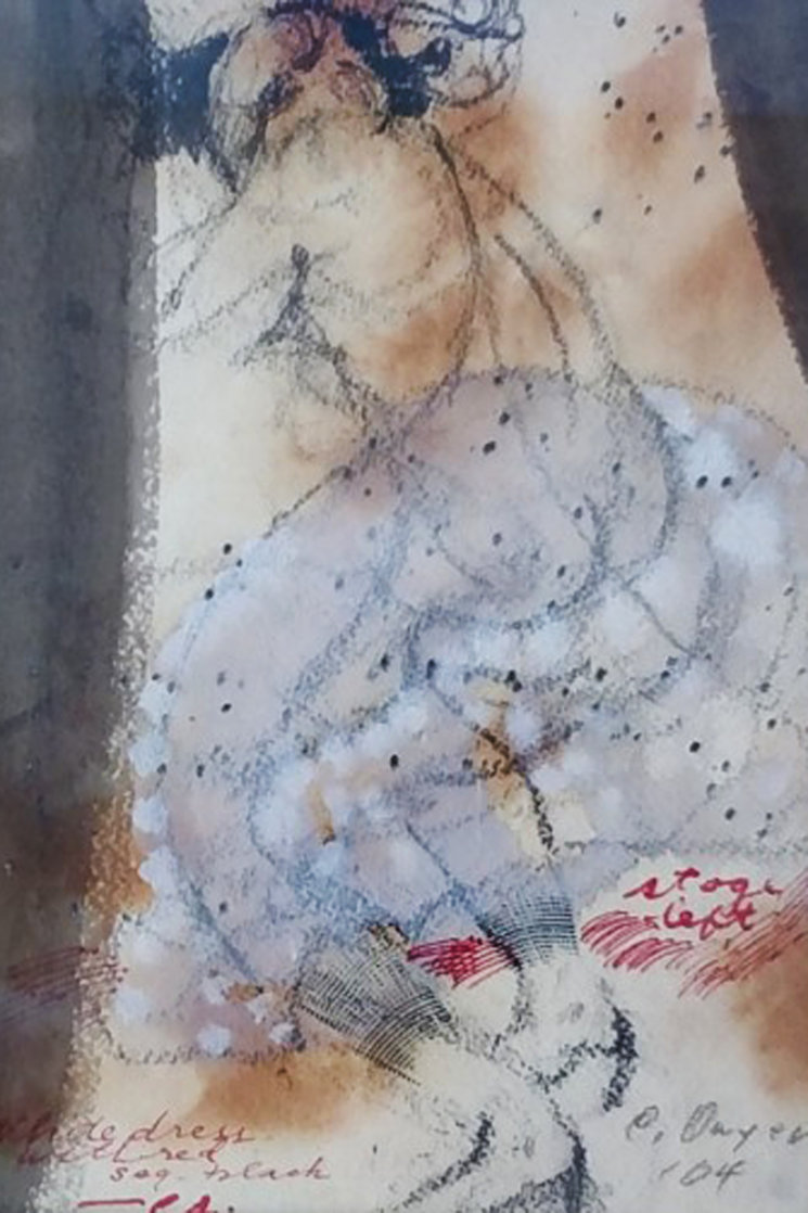 Stage Left Drawing 17x14 Drawing by Charles Dwyer Stage Left Drawing 17x14 Drawing by Charles Dwyer