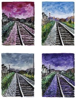 Drawn Blank: Train Tracks, Set of Giclees in Portfolio 2018 Limited Edition Print - Bob Dylan Drawn Blank: Train Tracks, Set of Giclees in Portfolio 2018 Limited Edition Print - Bob Dylan