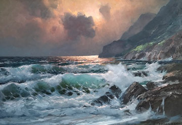 Untitled Seascape 33x45 Original Painting - Alex Dzigurski Untitled Seascape 33x45 Original Painting - Alex Dzigurski