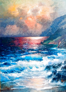 Lavender Cove 51x40 Huge Original Painting - Alex Dzigurski Lavender Cove 51x40 Huge Original Painting - Alex Dzigurski