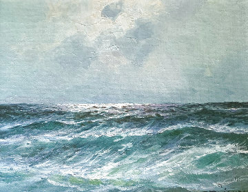 Untitled Painting (Seascape) 12x14 Original Painting - Alex Dzigurski Untitled Painting (Seascape) 12x14 Original Painting - Alex Dzigurski