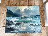 Untitled Seascape 1970 24x27 - Early Original Painting by Alex Dzigurski - 1