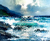 Untitled Seascape 1970 24x27 - Early Original Painting by Alex Dzigurski - 0
