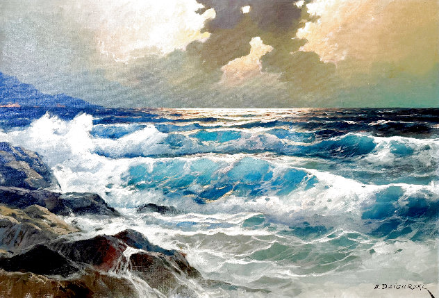 Ocean 33x44 - Huge Original Painting by Alex Dzigurski