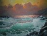 Pacific Sunset, California 1973 30x42 Original Painting by Alex Dzigurski - 1