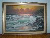 Pacific Sunset, California 1973 30x42 Original Painting by Alex Dzigurski - 2