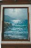 Untitled Early  Seascape 1967 8x10 Original Painting by Alex Dzigurski - 1