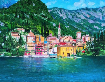Varenna, Lake Como 31x37 Original Painting - Alex Dzigurski II Varenna, Lake Como 31x37 Original Painting - Alex Dzigurski II