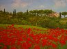 Tuscan Poppies Painting, Italy 2010 14x18 Original Painting by Alex Dzigurski II - 0