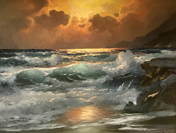 Golden Pacific 1965 37x48 Original Painting - Alex Dzigurski Sr. Golden Pacific 1965 37x48 Original Painting - Alex Dzigurski Sr.