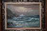 Untitled Seascape 14x20 Original Painting by Alex Dzigurski Sr. - 1
