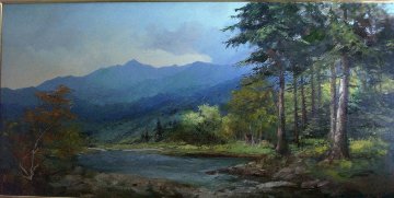 Landscape (Colorado Lowland) 1960 30x54 Super Huge Original Painting - Alex Dzigurski Sr. Landscape (Colorado Lowland) 1960 30x54 Super Huge Original Painting - Alex Dzigurski Sr.