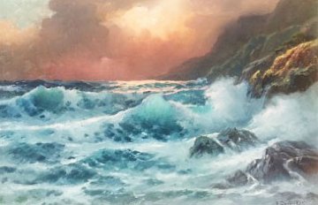 Autumn Sunset 1978 32x38 Original Painting - Alex Dzigurski Sr. Autumn Sunset 1978 32x38 Original Painting - Alex Dzigurski Sr.