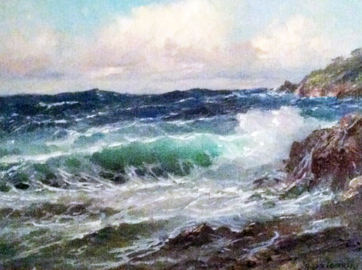 Pacific Ocean 1977 12x16 Original Painting by Alex Dzigurski Sr. Pacific Ocean 1977 12x16 Original Painting by Alex Dzigurski Sr.