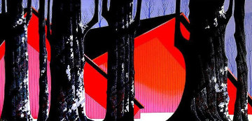 Winter Barn AP Limited Edition Print - Eyvind Earle Winter Barn AP Limited Edition Print - Eyvind Earle