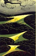Three Little Fields 1991 Limited Edition Print by Eyvind Earle - 0 Three Little Fields 1991 Limited Edition Print by Eyvind Earle - 0
