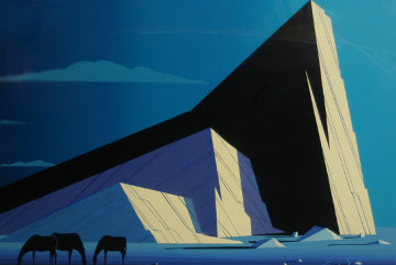 Three Horses 1987 Limited Edition Print - Eyvind Earle Three Horses 1987 Limited Edition Print - Eyvind Earle